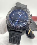 Solid Black Breitling Cockpit B50 Replica Watches - Rubber Strap